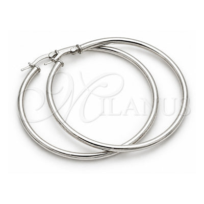 Sterling Silver Large Hoop, Diamond Cutting Finish, Silver Finish, 02.389.0182.50