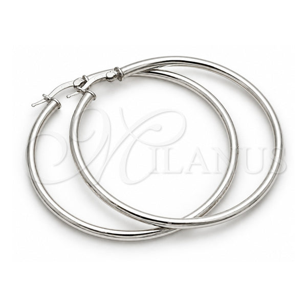 Sterling Silver Large Hoop, Diamond Cutting Finish, Silver Finish, 02.389.0182.50