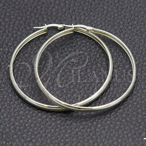 Sterling Silver Hoop Earrings — Large Hoop Polished 02. — main product view — SKU 147285 | Plata 925 aretes de aro — Large Hoop pulido 02. — SKU 147285