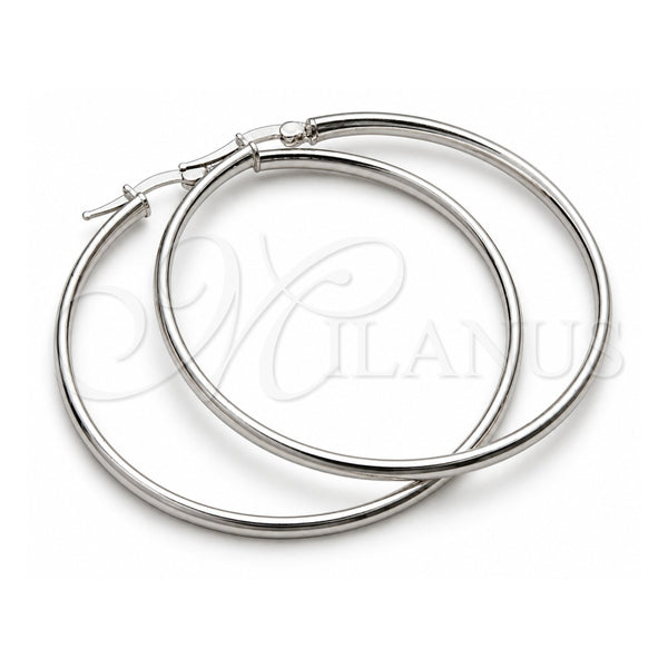 Sterling Silver Large Hoop, Polished, Silver Finish, 02.389.0184.50
