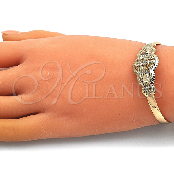 Gold Filled Jewelry — Individual Bangle San Judas and Heart Design with — alternate product view — SKU 147300 | Oro Laminado joyería — Individual Bangle San Judas and corazón diseño with — SKU 147300