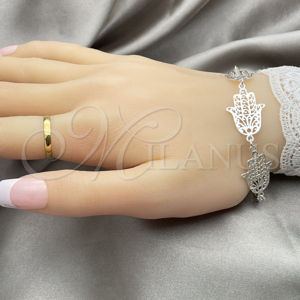 Sterling Silver Bracelet — Fancy Bracelet Judaica and Hand of God Design — alternate product view — SKU 147310 | Plata 925 brazalete — elegante Bracelet Judaica and Hand of God diseño — SKU 147310