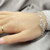 Sterling Silver Fancy Bracelet, Hand of God Design, Polished, Silver Finish, 03.392.0003.07 (16 MM Thickness, 7 Inches Length)