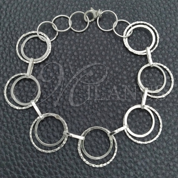 Sterling Silver Bracelet — Fancy Bracelet Polished 03. 17 MM Thickness 7 — main product view — SKU 147314 | Plata 925 brazalete — elegante Bracelet pulido 03. 17 MM Thickness 7 — SKU 147314