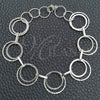 Sterling Silver Fancy Bracelet, Polished, Silver Finish, 03.392.0006.07 (17 MM Thickness, 7 Inches Length)