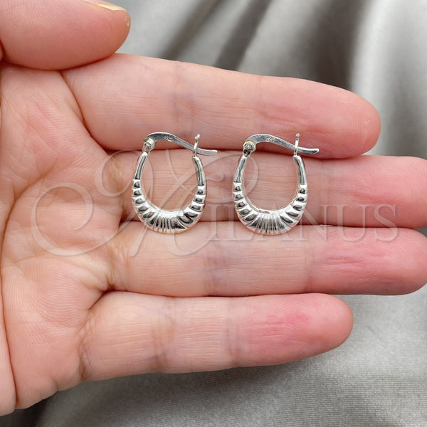 Sterling Silver Hoop Earrings — Small Hoop Polished 02. — alternate product view — SKU 147322 | Plata 925 aretes de aro — Small Hoop pulido 02. — SKU 147322