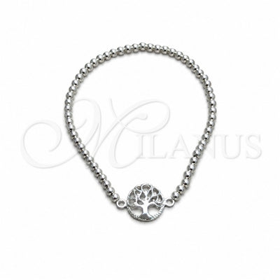 Sterling Silver Adjustable Bolo Bracelet, Tree and Ball Design, Polished, Silver Finish, 03.392.0013.07 (03 MM for wholesale, main product view