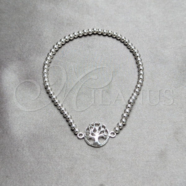 Sterling Silver Bracelet — Adjustable Bolo Bracelet Tree and Ball Design Polished — main product view — SKU 147324 | Plata 925 brazalete — Adjustable Bolo Bracelet Tree and Ball diseño pulido — SKU 147324