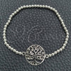 Sterling Silver Adjustable Bolo Bracelet, Tree Design, Polished, Silver Finish, 03.392.0014.07