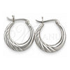 Sterling Silver Small Hoop, Polished, Silver Finish, 02.393.0002.20