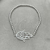 Sterling Silver Adjustable Bolo Bracelet, Hand of God and Ball Design, Polished, Silver Finish, 03.392.0015.07 (03 MM Thickness, 7 Inches Length)