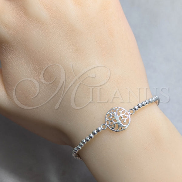 Sterling Silver Bracelet — Adjustable Bolo Bracelet Tree Design Polished 03. 03 — alternate product view — SKU 147329 | Plata 925 brazalete — Adjustable Bolo Bracelet Tree diseño pulido 03. 03 — SKU 147329