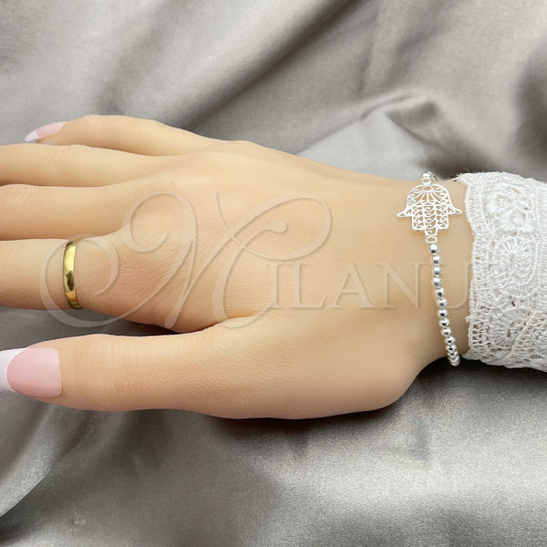 Sterling Silver Bracelet — Adjustable Bolo Bracelet Judaica and Hand of God — alternate product view — SKU 147330 | Plata 925 brazalete — Adjustable Bolo Bracelet Judaica and Hand of God — SKU 147330