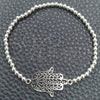 Sterling Silver Adjustable Bolo Bracelet, Judaica and Hand of God Design, Polished, Silver Finish, 03.392.0017.07 (03 MM Thickness, 7 Inches Length)