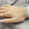 Sterling Silver Adjustable Bolo Bracelet, Judaica and Hand of God Design, Polished, Silver Finish, 03.392.0018.07 (03 MM Thickness, 7 Inches Length)