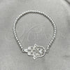 Sterling Silver Adjustable Bolo Bracelet, Hand of God Design, Polished, Silver Finish, 03.392.0018.07 (03 MM Thickness, 7 Inches Length)