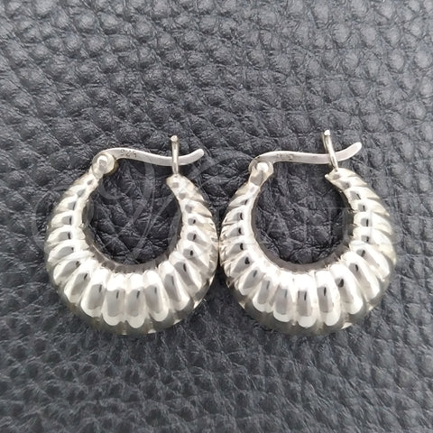 Sterling Silver Small Hoop, Polished, Silver Finish, 02.393.0004.20