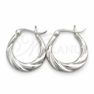 Sterling Silver Small Hoop, Polished, Silver Finish, 02.393.0005.20