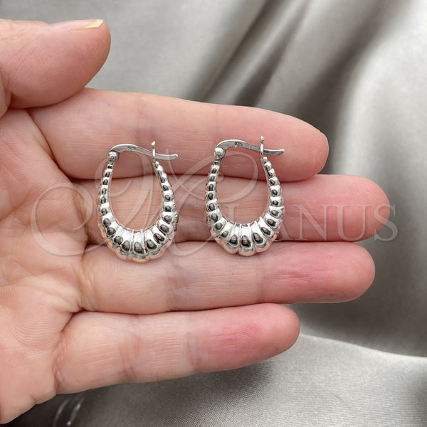 Sterling Silver Hoop Earrings — Small Hoop Polished 02. — alternate product view — SKU 147337 | Plata 925 aretes de aro — Small Hoop pulido 02. — SKU 147337