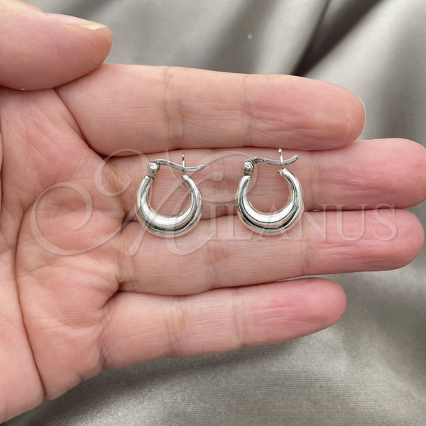 Sterling Silver Hoop Earrings — Small Hoop Polished 02. — alternate product view — SKU 147339 | Plata 925 aretes de aro — Small Hoop pulido 02. — SKU 147339