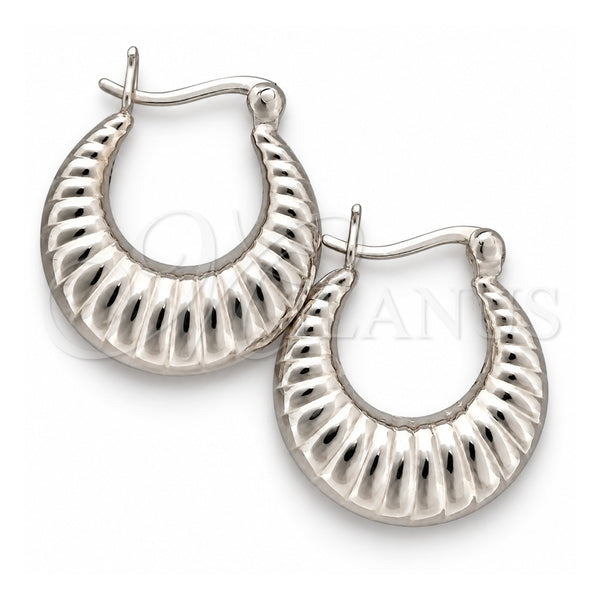 Sterling Silver Small Hoop, Polished, Silver Finish, 02.393.0009.20