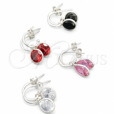 Sterling Silver Stud Earring, with White Cubic Zirconia, Polished, Silver Finish, 02.394.0006 for wholesale, main product view