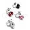 Sterling Silver Stud Earring, with White Cubic Zirconia, Polished, Silver Finish, 02.394.0006