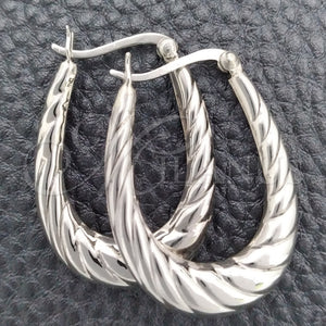 Sterling Silver Hoop Earrings — Medium Hoop Polished 02. — main product view — SKU 147347 | Plata 925 aretes de aro — Medium Hoop pulido 02. — SKU 147347