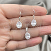 Sterling Silver Earring and Pendant Adult Set, with White Cubic Zirconia, Polished, Silver Finish, 10.394.0001 for wholesale, additional product view 2