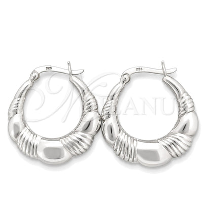 Sterling Silver Medium Hoop, Polished, Silver Finish, 02.393.0014.25 for wholesale, main product view