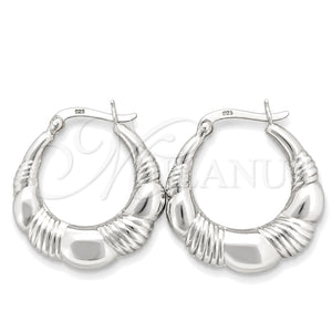 Sterling Silver Medium Hoop, Polished, Silver Finish, 02.393.0014.25