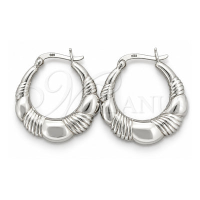 Sterling Silver Medium Hoop, Polished, Silver Finish, 02.393.0014.25