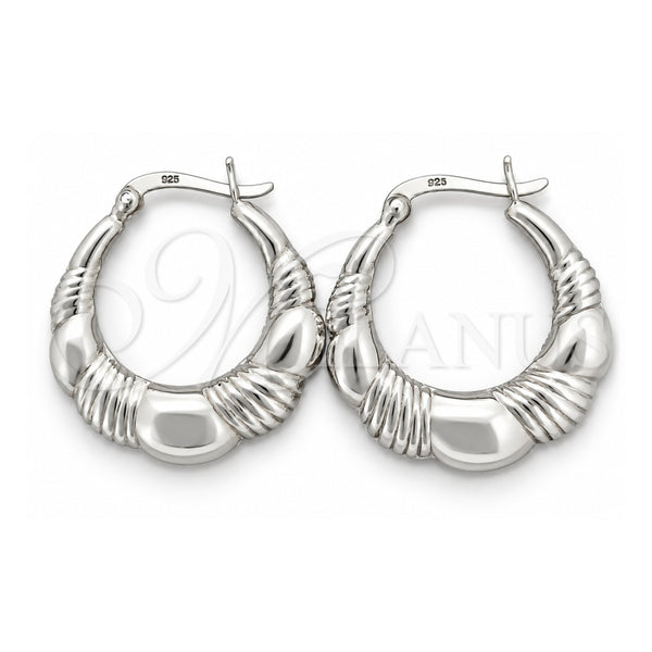 Sterling Silver Medium Hoop, Polished, Silver Finish, 02.393.0014.25