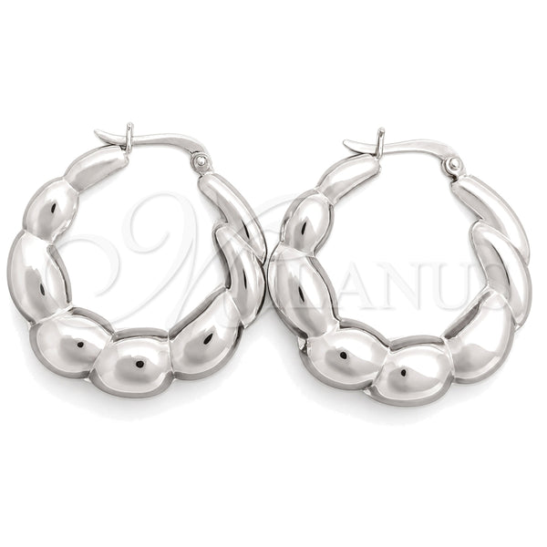 Sterling Silver Medium Hoop, Polished, Silver Finish, 02.393.0015.30