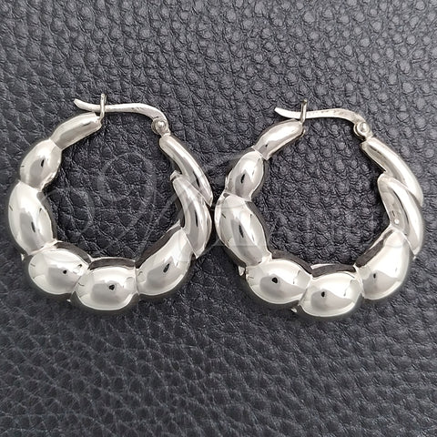 Sterling Silver Medium Hoop, Polished, Silver Finish, 02.393.0015.30