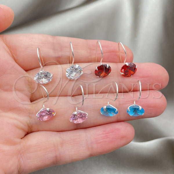Sterling Silver Ring — Dangle Earring with White Cubic Zirconia Polished 02. — alternate product view — SKU 147353 | Plata 925 anillo — Dangle Earring with blanco Cubic Zirconia pulido 02. — SKU 147353