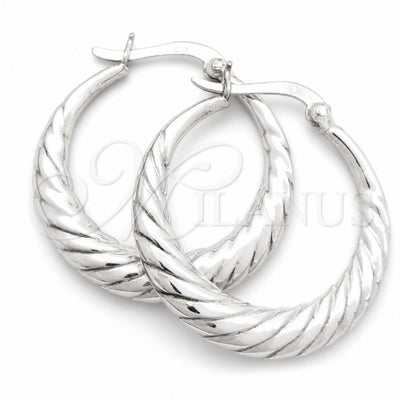 Sterling Silver Medium Hoop, Polished, Silver Finish, 02.393.0016.30 for wholesale, main product view
