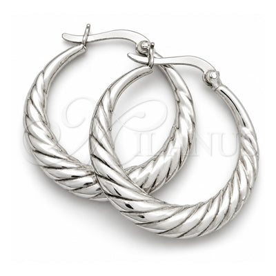 Sterling Silver Medium Hoop, Polished, Silver Finish, 02.393.0016.30