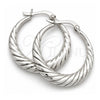 Sterling Silver Medium Hoop, Polished, Silver Finish, 02.393.0016.30