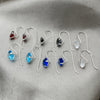Sterling Silver Dangle Earring, with White Cubic Zirconia, Polished, Silver Finish, 02.394.0009