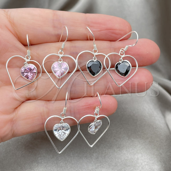 Sterling Silver Ring — Dangle Earring with White Cubic Zirconia Polished 02. — alternate product view — SKU 147356 | Plata 925 anillo — Dangle Earring with blanco Cubic Zirconia pulido 02. — SKU 147356