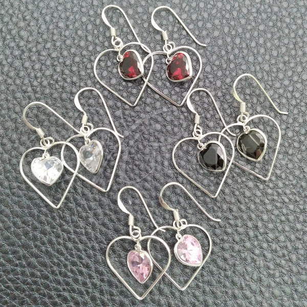 Sterling Silver Ring — Dangle Earring with White Cubic Zirconia Polished 02. — main product view — SKU 147356 | Plata 925 anillo — Dangle Earring with blanco Cubic Zirconia pulido 02. — SKU 147356