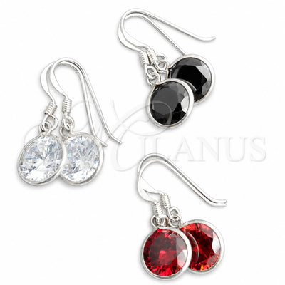 Sterling Silver Dangle Earring, with White Cubic Zirconia, Polished, Silver Finish, 02.394.0011 for wholesale, main product view