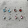 Sterling Silver Dangle Earring, with White Cubic Zirconia, Polished, Silver Finish, 02.394.0012