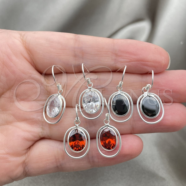 Sterling Silver Ring — Dangle Earring with White Cubic Zirconia Polished 02. — alternate product view — SKU 147360 | Plata 925 anillo — Dangle Earring with blanco Cubic Zirconia pulido 02. — SKU 147360