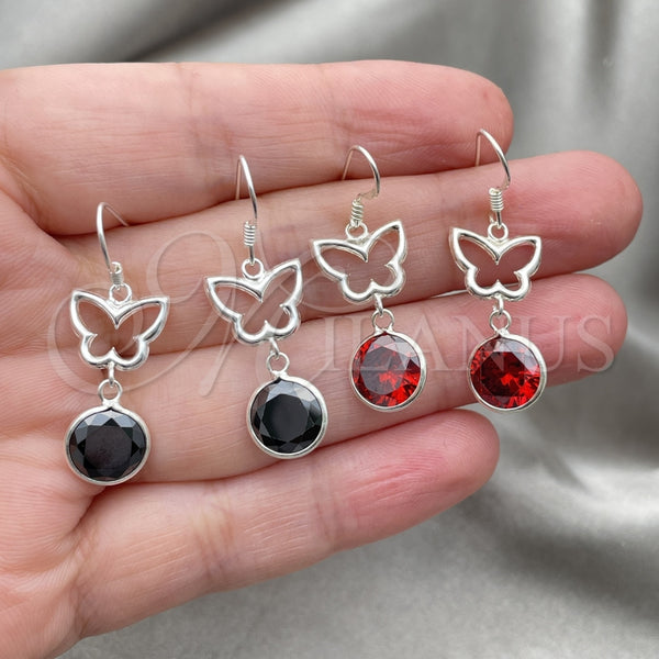 Sterling Silver Ring — Dangle Earring with White Cubic Zirconia Polished 02. — alternate product view — SKU 147361 | Plata 925 anillo — Dangle Earring with blanco Cubic Zirconia pulido 02. — SKU 147361
