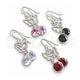 Sterling Silver Dangle Earring, with White Cubic Zirconia, Polished, Silver Finish, 02.394.0015