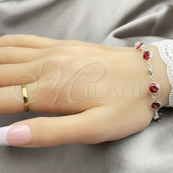 Sterling Silver Bracelet — Fancy Bracelet with White Cubic Zirconia Polished 03. — alternate product view — SKU 147366 | Plata 925 brazalete — elegante Bracelet with blanco Cubic Zirconia pulido 03. — SKU 147366
