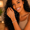 Sterling Silver Fancy Bracelet, with White Cubic Zirconia, Polished, Silver Finish, 03.394.0004.07 (07 MM Thickness, 7 Inches Length)