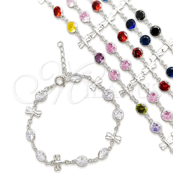 Sterling Silver Bracelet — Fancy Bracelet with White Cubic Zirconia Polished 03. — main product view — SKU 147370 | Plata 925 brazalete — elegante Bracelet with blanco Cubic Zirconia pulido 03. — SKU 147370